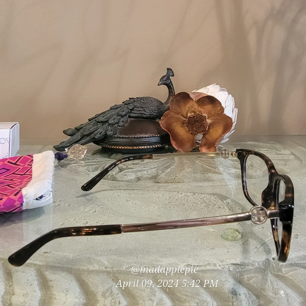 New Tory Burch TY 2107 Dark Tortoise Plastic Square Eyeglasses Designer #62